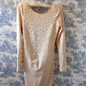 Victoria’s Secret Scoop Back Dress with Pearls S